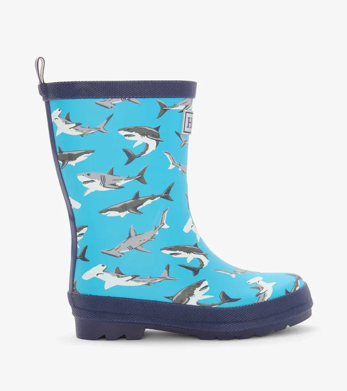 Hatley Matte Rain Boot - Shark Party