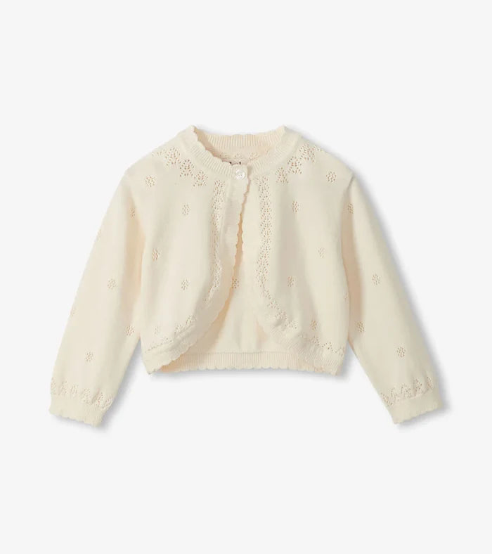 Hatley Pointelle Knit Cradigan - Cami Lace