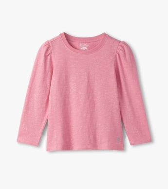 Hatley Puff Sleeve Tee - Sea Pink Sparkle