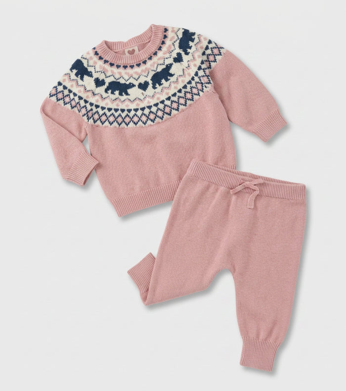 Hatley Pull-on Sweater Set - Bear