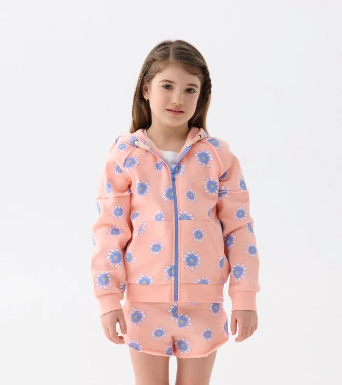 Hatley Raw Edged Hoodie - Doodle Daisy