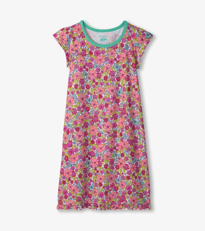 Hatley Ruffle Hem Nightdress - Groovy Daisy
