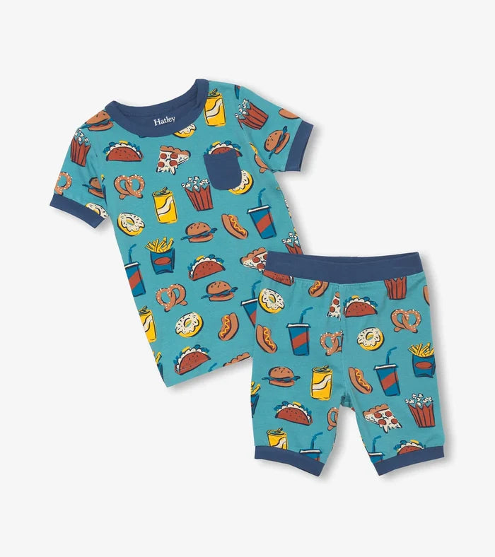 Hatley Shorts Bamboo Pajama Set - Carnival Eats