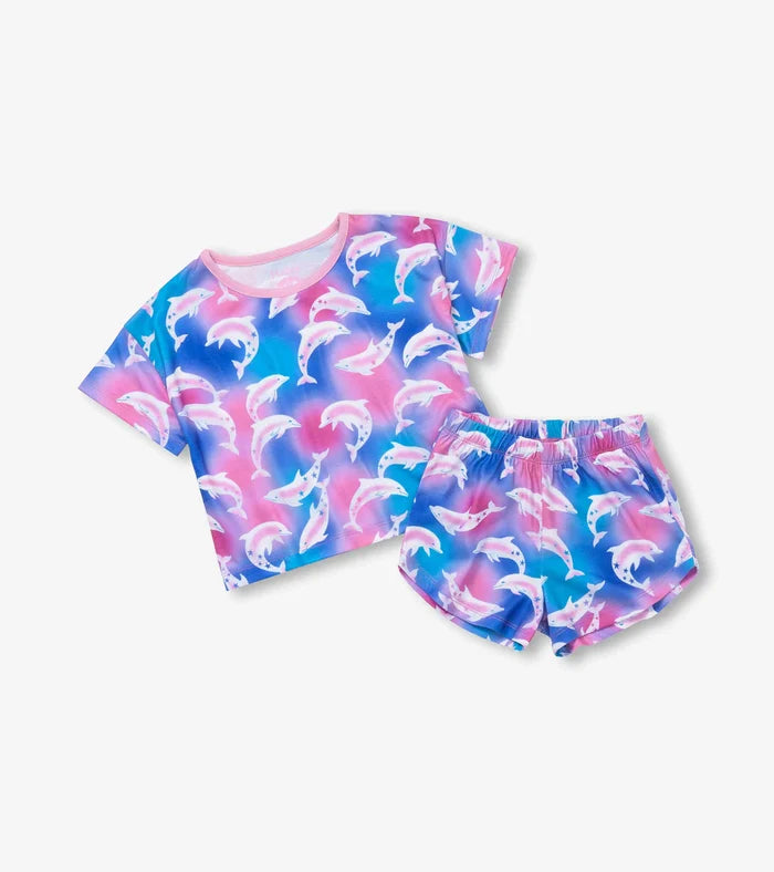 Hatley Shorts Sleep Set - Airbrushed Dolphins