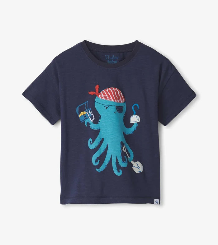 Hatley Slouchy Tee - Pirate Octopus