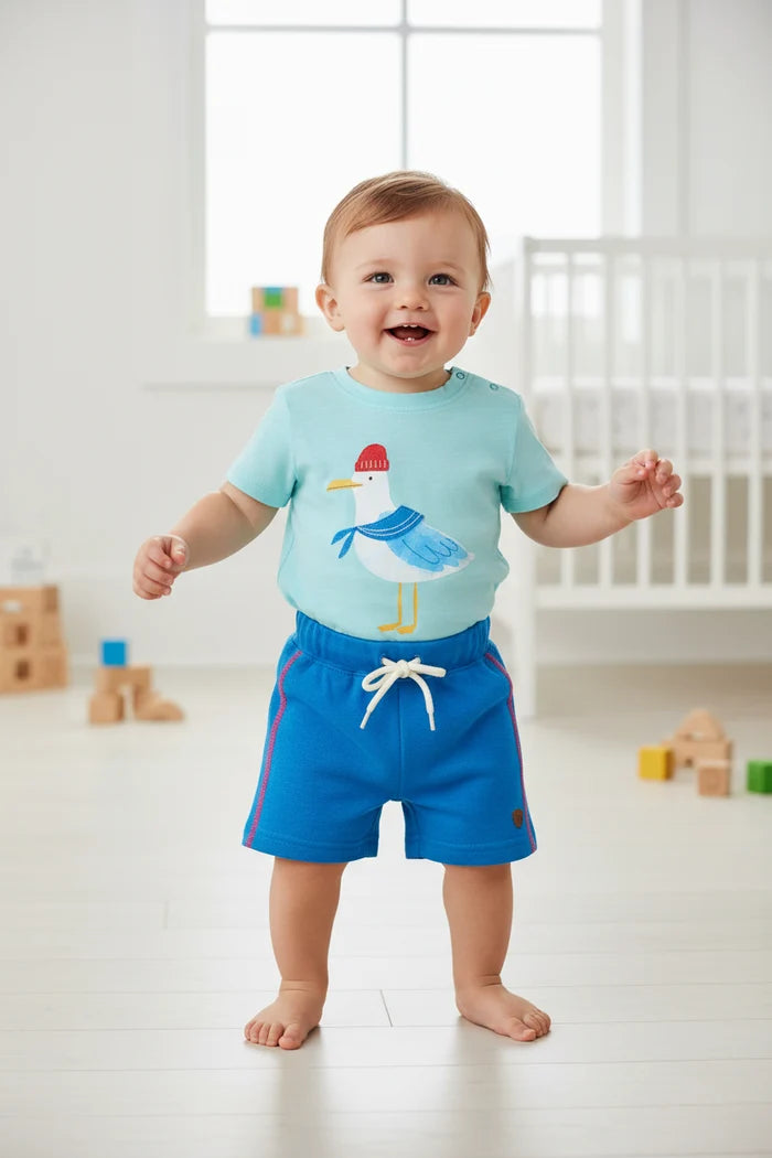 Hatley Tee and Short Set - Charming Seagull