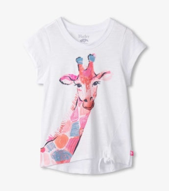Hatley Tie Front Tee - Happy Giraffe