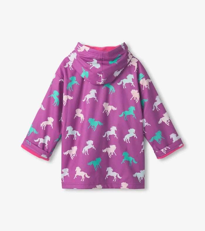 Hatley Zip-up Rain Jacket - Leaping Horses