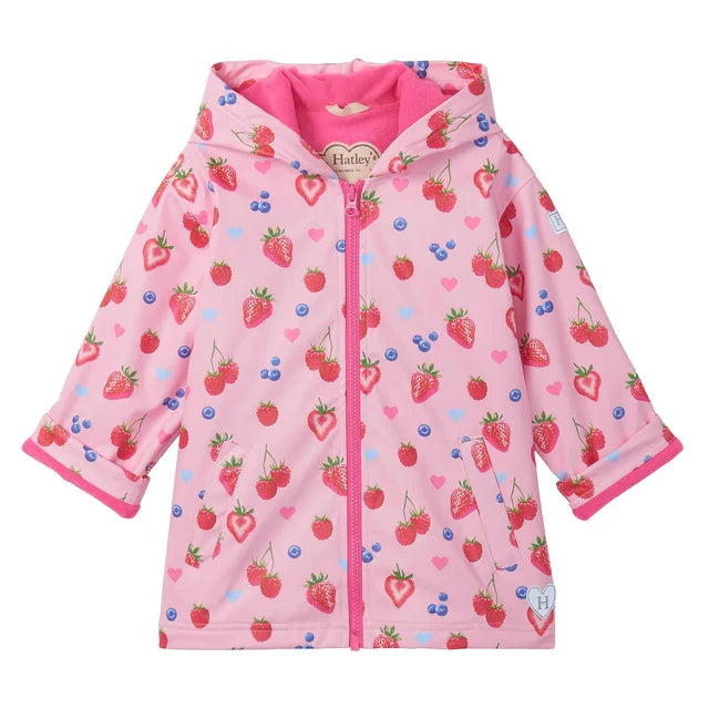 Hatley Zip-Up Rain Jacket - Summer Berries