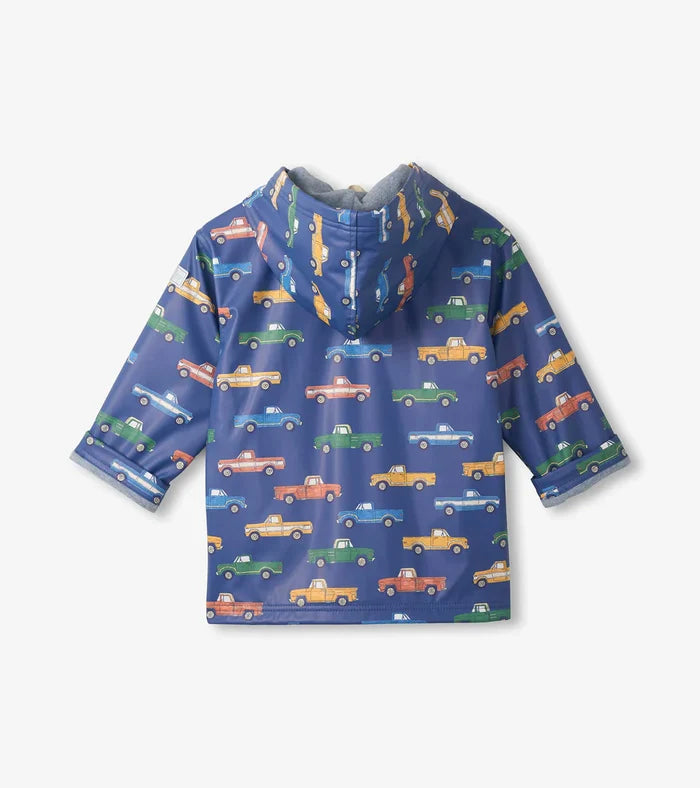 Hatley Zip-up Rain Jacket - Trucks