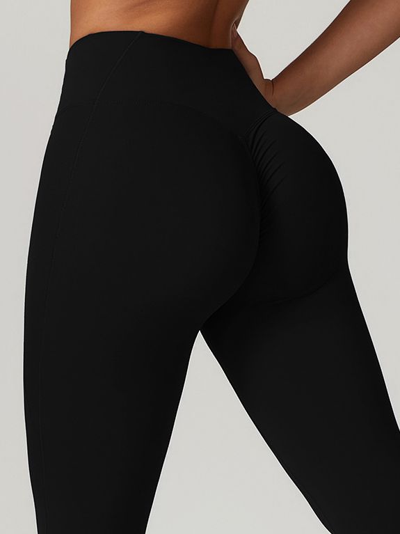 High-waisted Hip-lift Quick Dry Elastic Tight Scrunch Bum Leggings