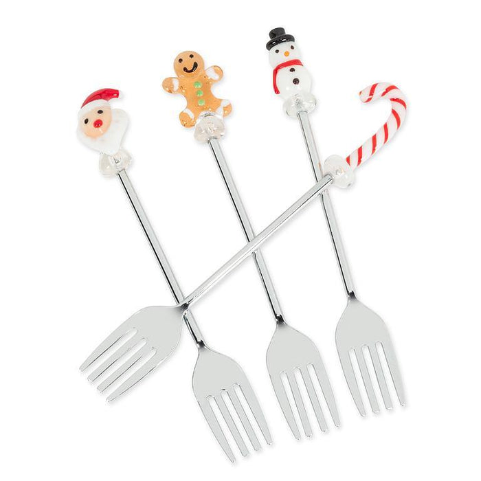 Holiday Icon Cocktail Forks. Set of 4