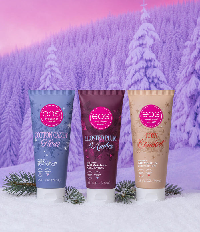 Cotton Candy Fleur, Frosted Plum & Amber, and Cozy Comfort Travel Size Body Lotion Bundle