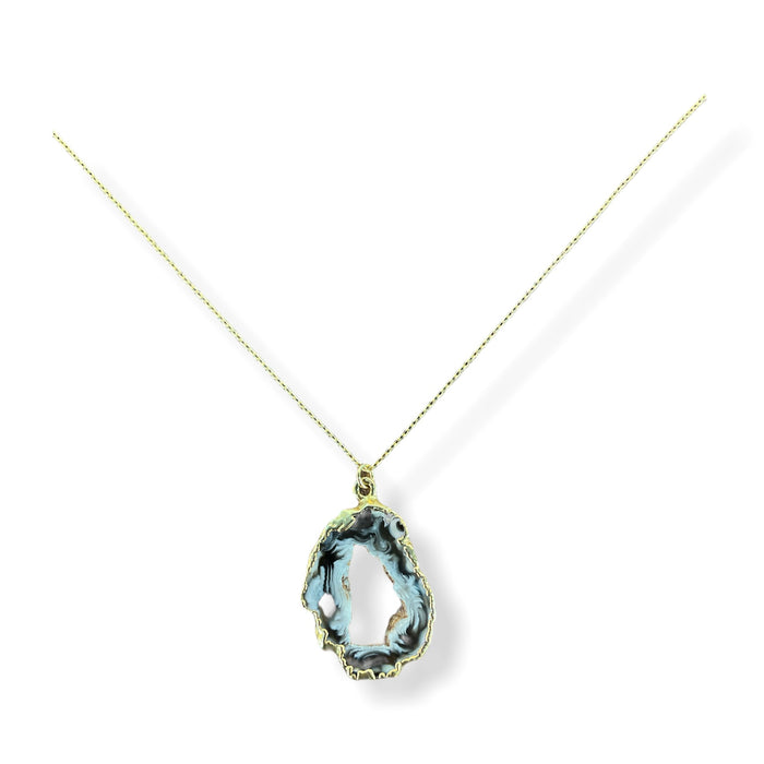 Hollow Druzi Agate Necklace - On The EDGE