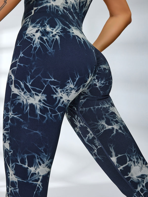 Hot Tie-dye Cross Back Jumpsuit