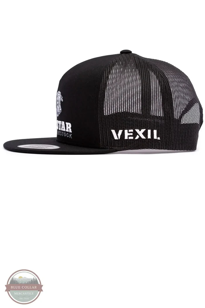 Vexil Brand Lone Star Livestock Snapback Cap in black side view