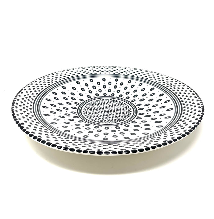 Potters Large Open Black & White Bowl