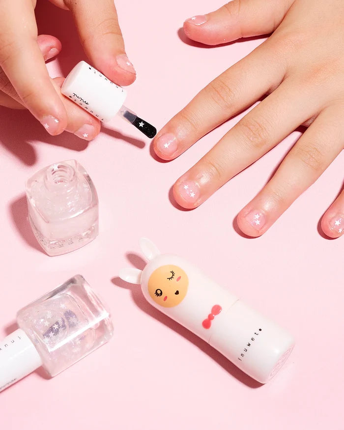 Inuwet Duo - Lip Balm/ Nail Polish - Top Coat Stars/ Cotton Candy