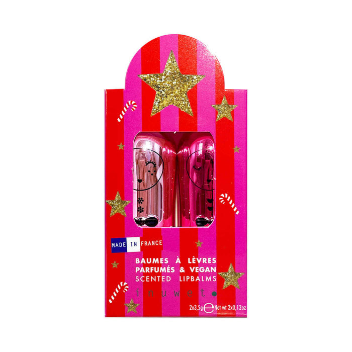 Inuwet Lip Balm Duo - Couture - Raspberry Sorbet/ Candy Apple