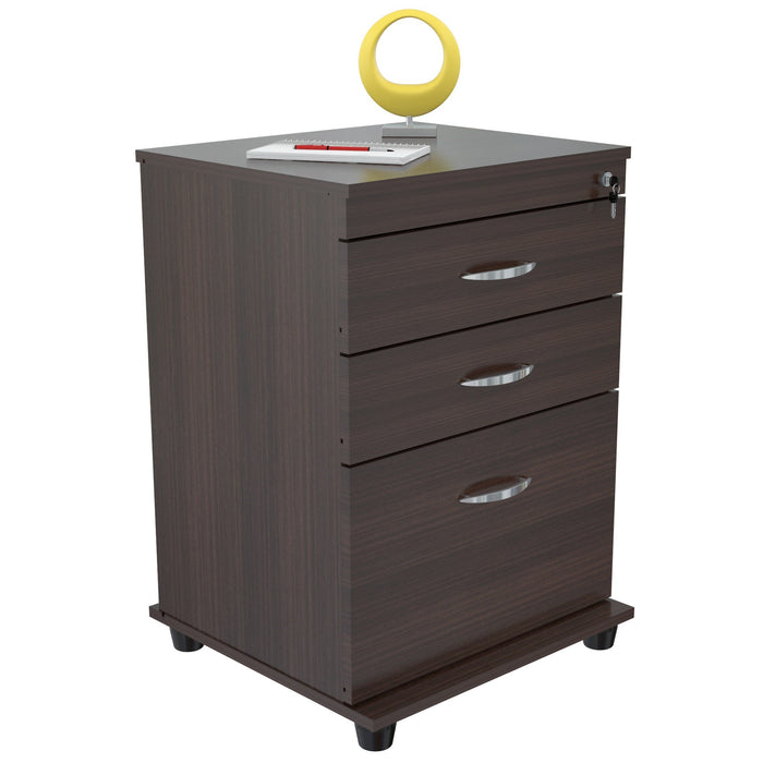 Inval 3 Drawer File Cabinet - Espresso Wengue