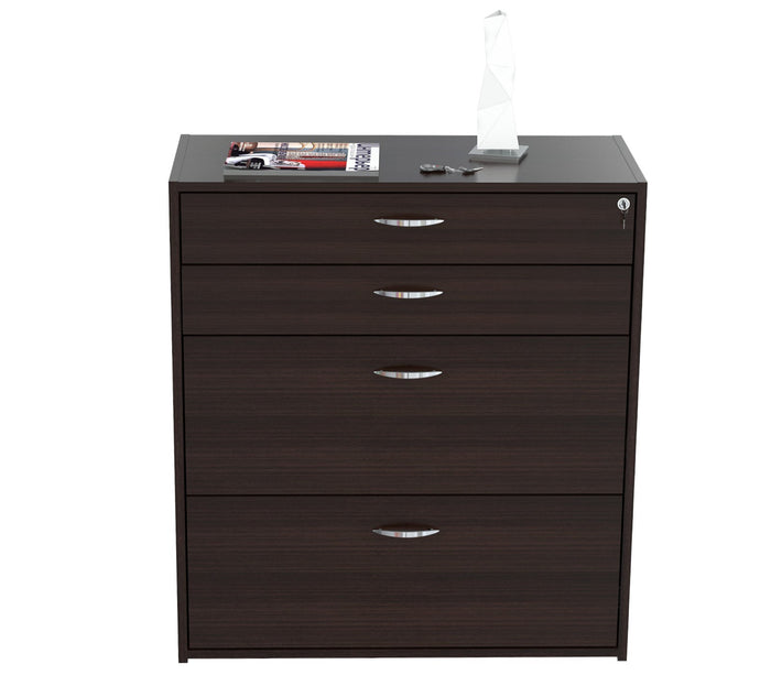 Inval Four Drawer Storage/Filing Cabinet - Espresso Wengue