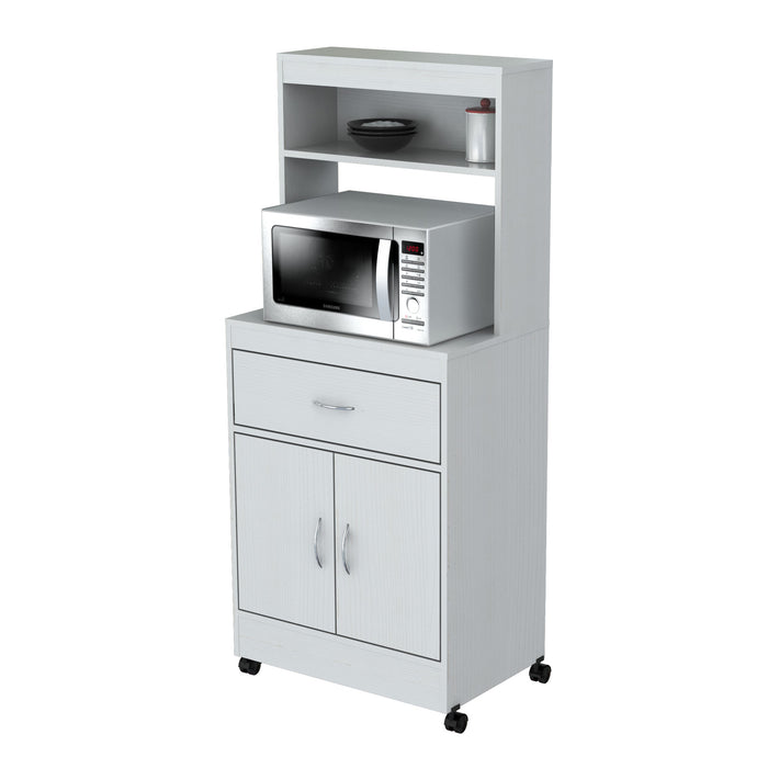 Inval Microwave Storage Cabinet - Laricina White