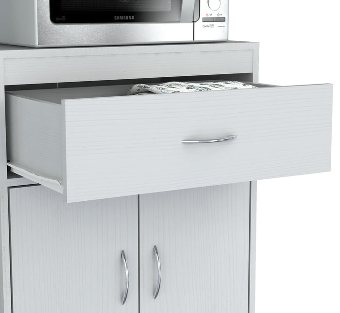Inval Microwave Storage Cabinet - Laricina White