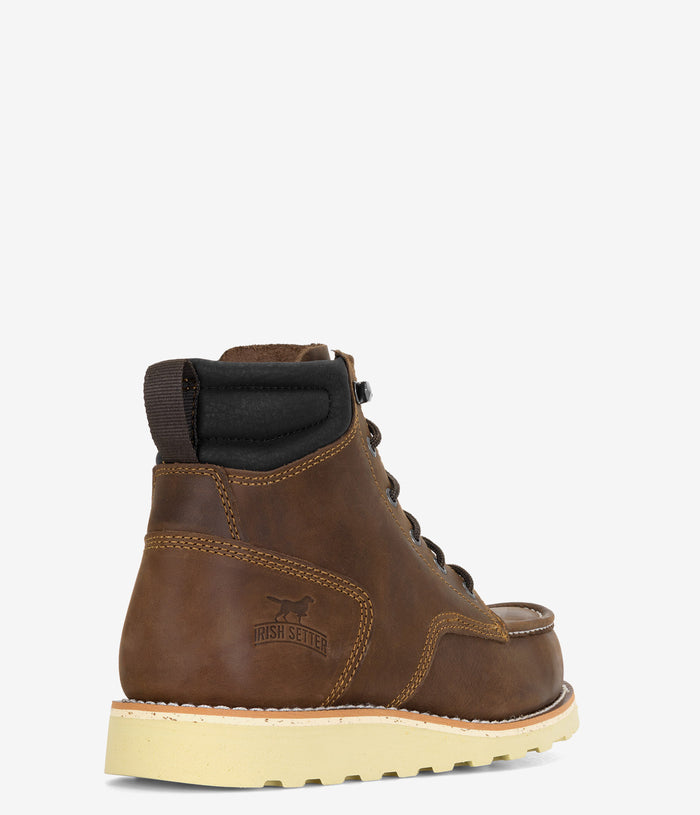 Irish Setter Pipestone 6" Moc Toe Work Boot - Brown