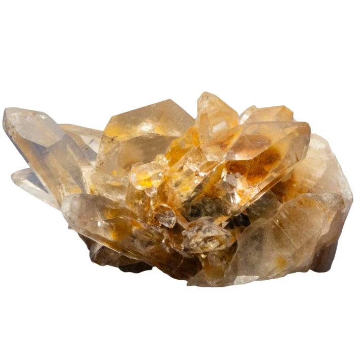 Crystal cluster on a white background