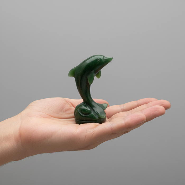 Jade Dolphin Canadian Nephrite Animal Spirit Guide