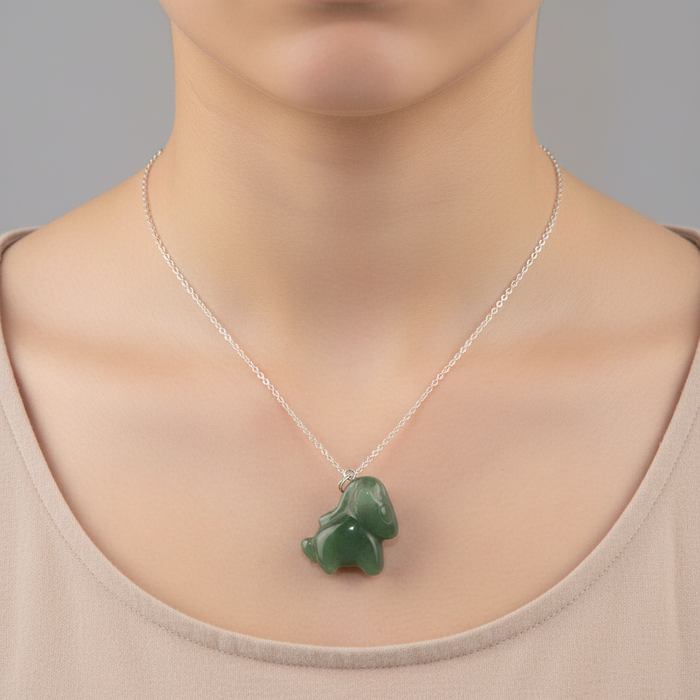 Jade Pendant Cartoon Horse Canadian Nephrite Green