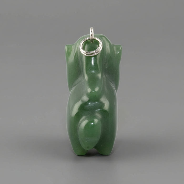 Jade Pendant Cartoon Horse Canadian Nephrite Green