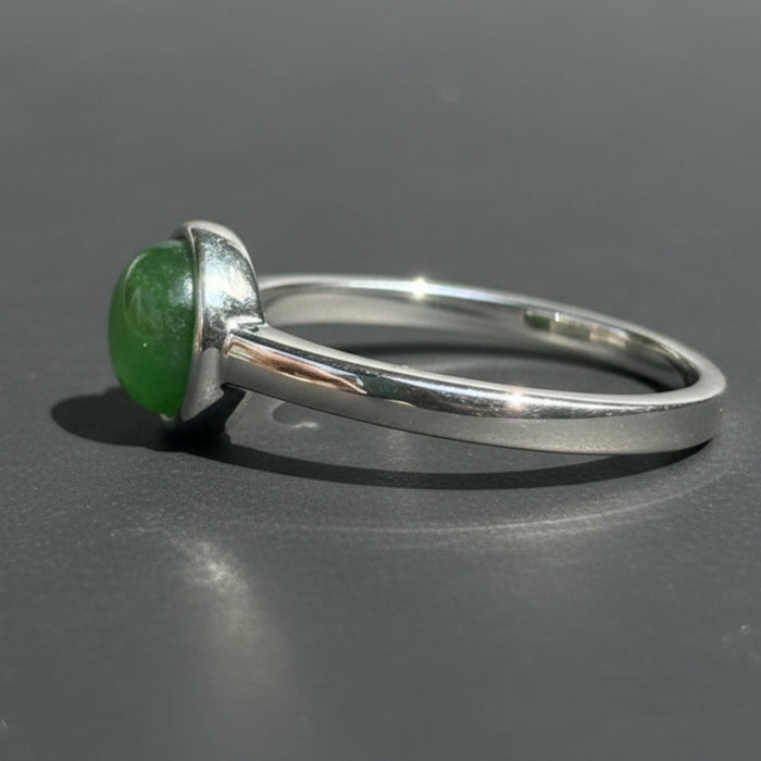 jade sterling silver ring