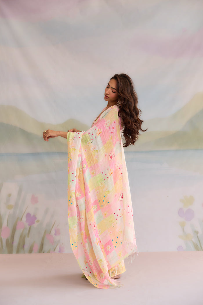 Jalpari Linen Sari