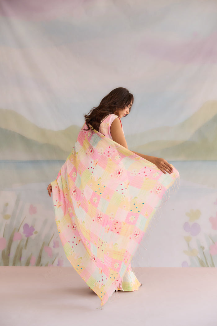 Jalpari Linen Sari