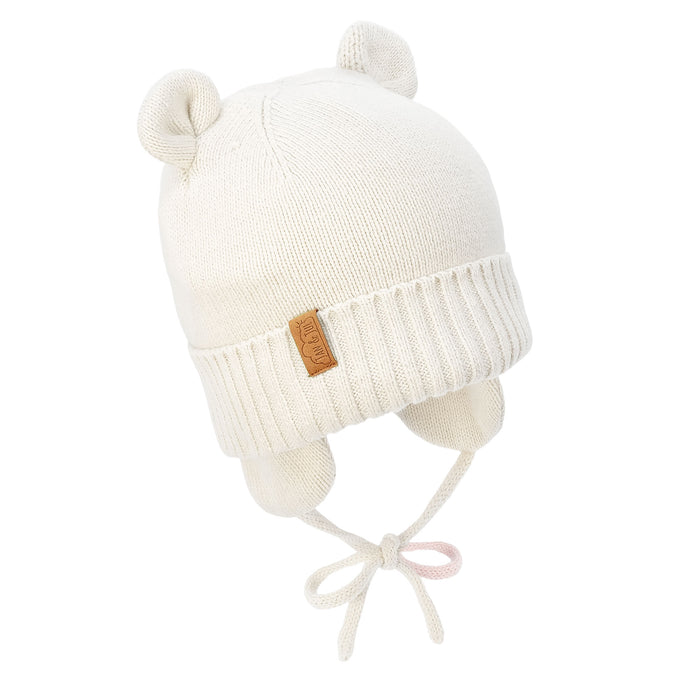 Jan & Jul Bear Knit Winter Hat - Vanilla Cream