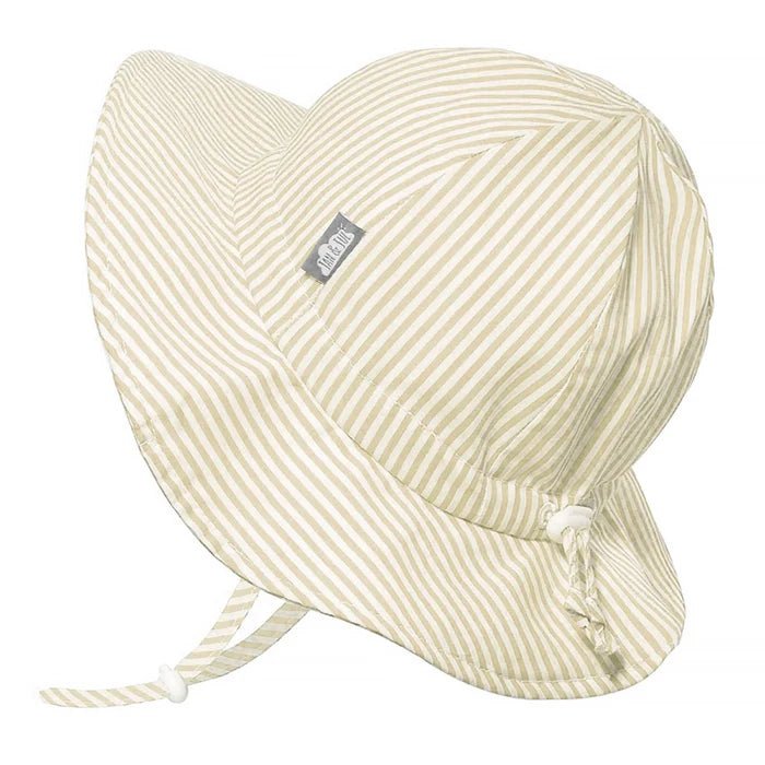 Jan & Jul Cotton Floppy Hat - Beige Stripes