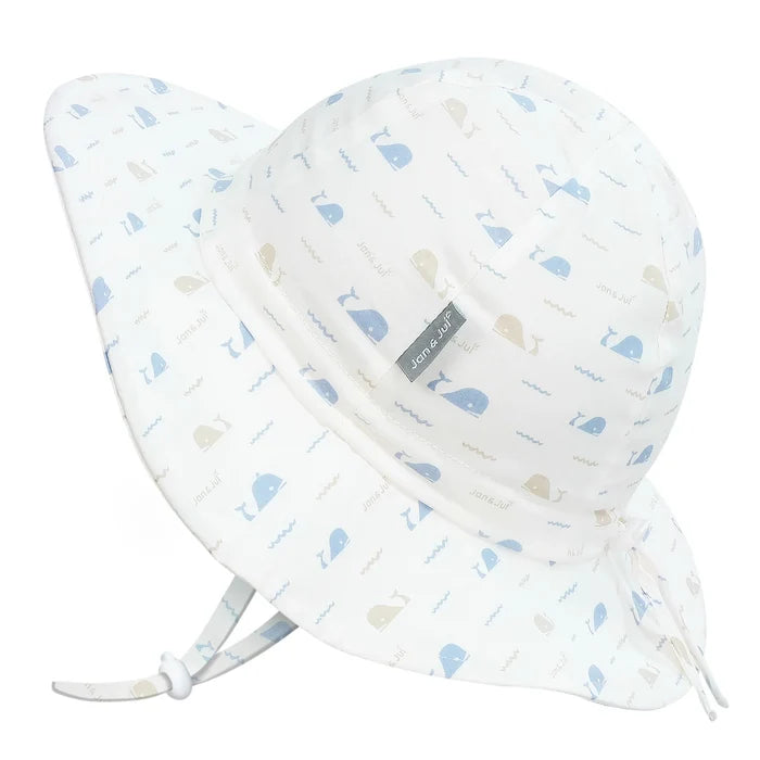 Jan & Jul Cotton Floppy Hat - Whale Tales