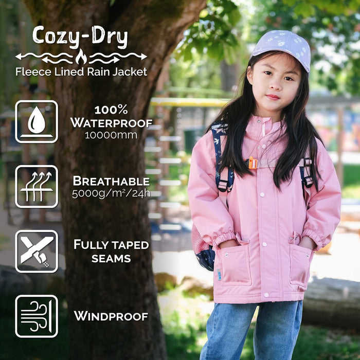 Jan & Jul Cozy Dry Rain Jacket - Grey Construction