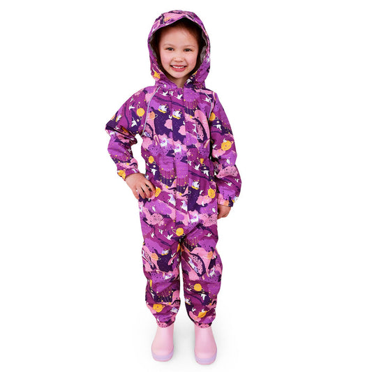 Jan & Jul Cozy-Dry Rain Play Suit - Purple Dream