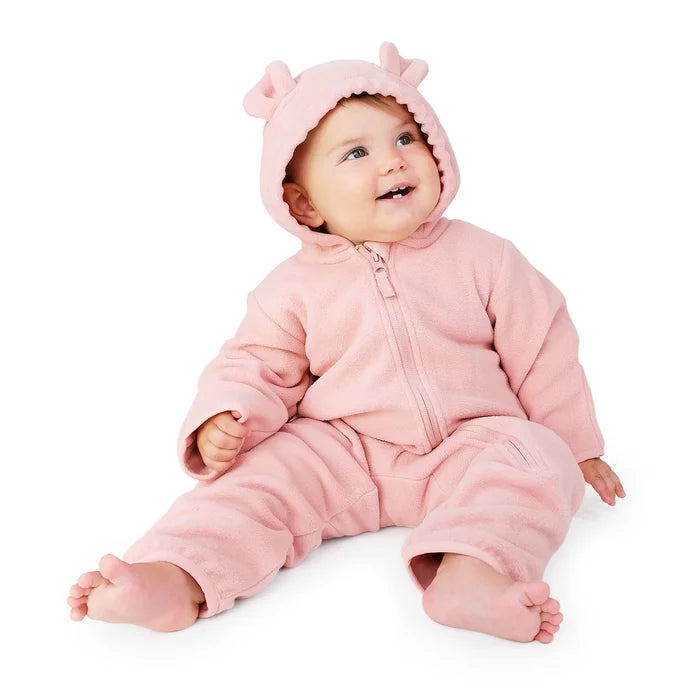Jan & Jul Fleece Suit -Dusty Pink