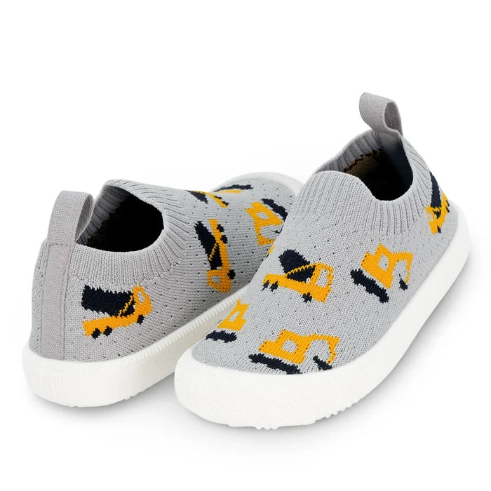 Jan & Jul Graphic Knit Shoes - Grey Construction