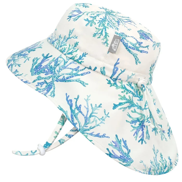 Jan & Jul Gro-With-Me Aqua-Dry Adventure Hat - Blue Coral
