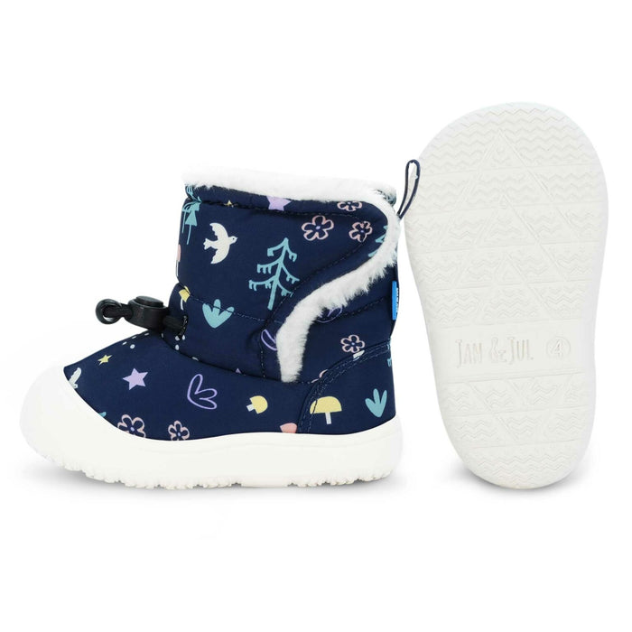 Jan & Jul Stay-Put Trail Booties - Navy Forest