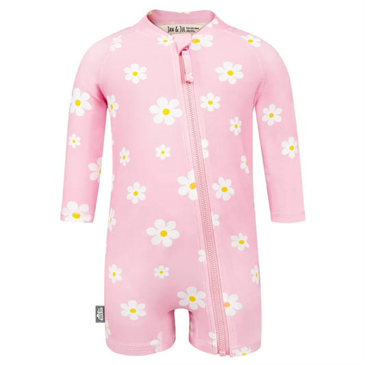 Jan & Jul Sun & Splash UV Jumpsuit - Pink Daisy