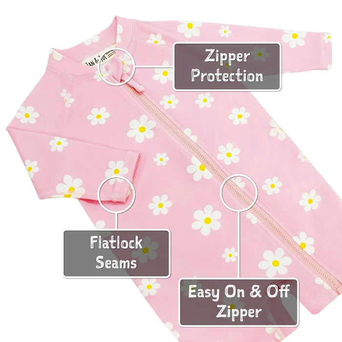 Jan & Jul Sun & Splash UV Jumpsuit - Pink Daisy