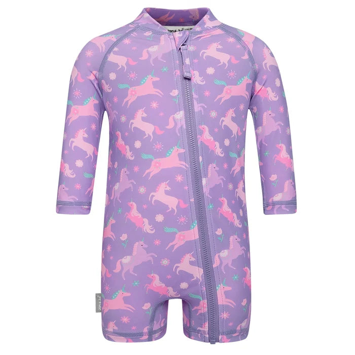 Jan & Jul Sun & Splash UV Jumpsuit - Purple Unicorn