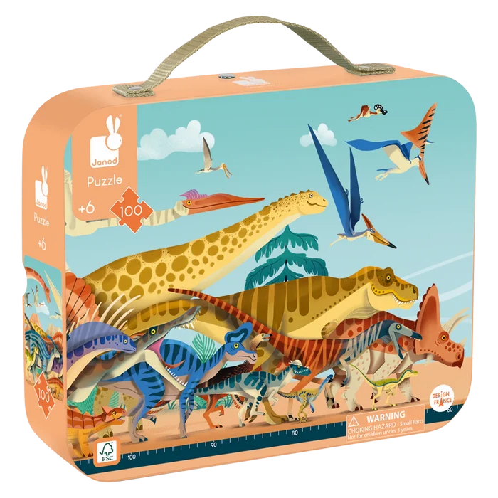 Janod 100pc Puzzle - Panoramic Dino