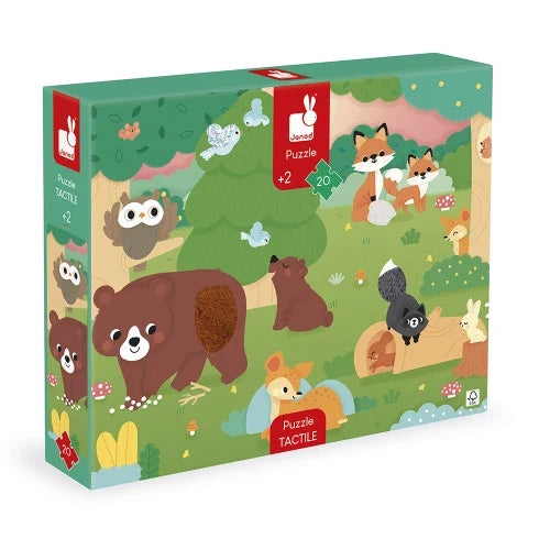 Janod 20pc Tactile Puzzle - Forest