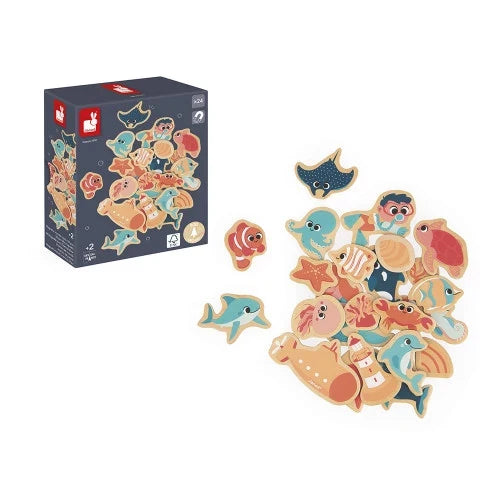 Janod 24pc Sea Life Magnets